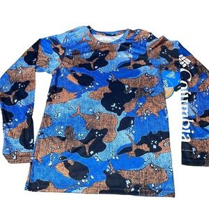 Columbia Super Terminal Tackle Gamefish Camo Long-Sleeve T-Shirt for Kids PFG